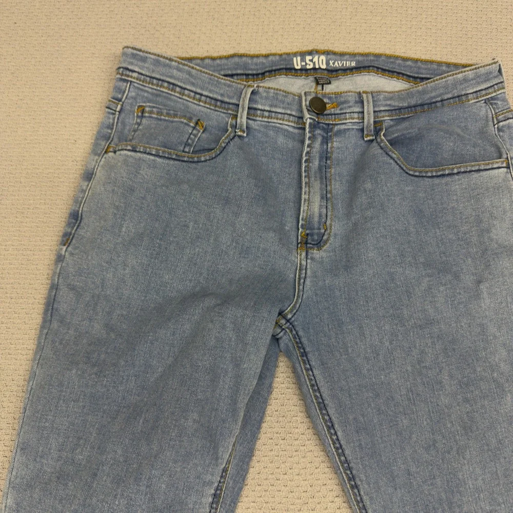 Under 510 Jeans Mens 34x28 Light Wash Xavier Denim Slim Fit Stretch Casual